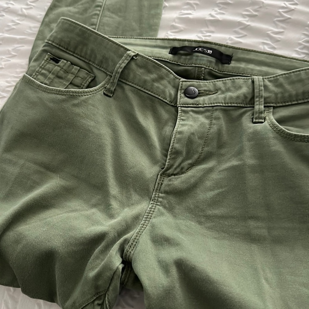 Joe’s jeans, green cargo skinny pants, size 29